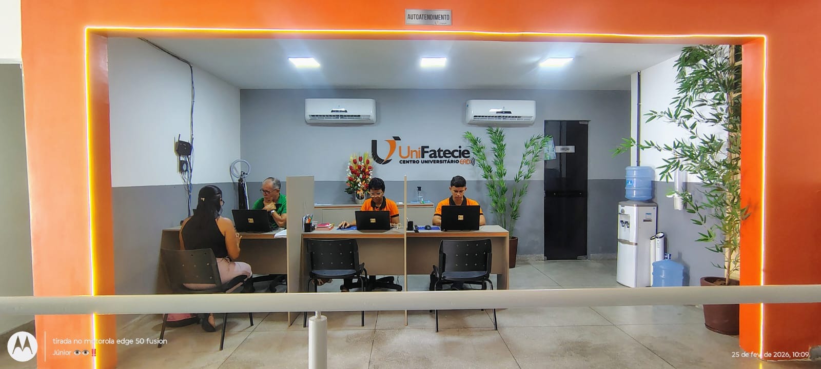 Equipe de atendimento do Mega Polo Unifatecie Natal